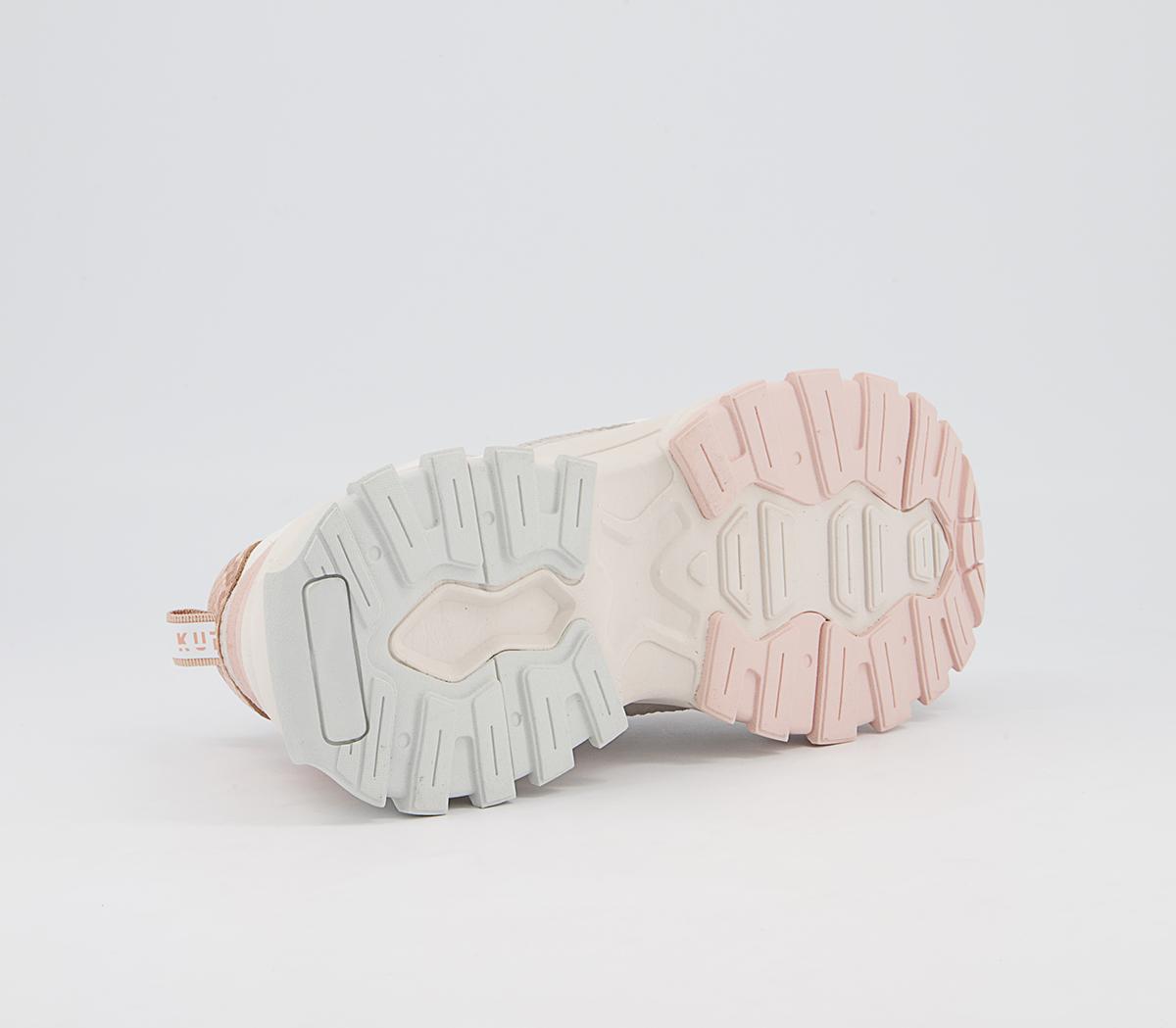 Oki Kutsu O806 Lace Up Trainers Oki Kutsu O806 Lace Up Trainers White Nude Grey Mix