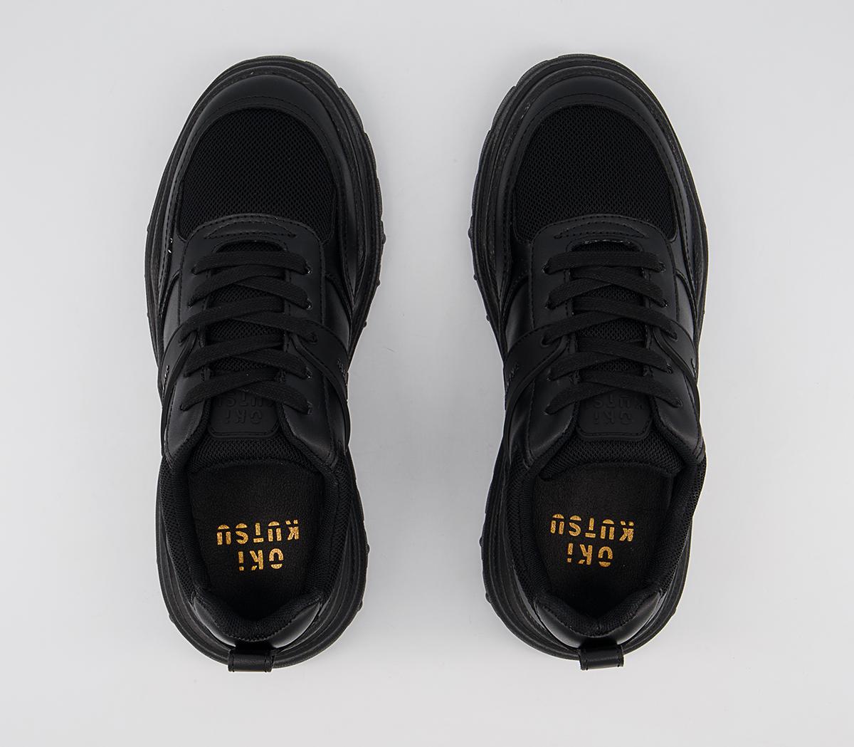 Oki Kutsu O511 Lace Up Trainers Oki Kutsu O511 Lace Up Trainers Black Drench