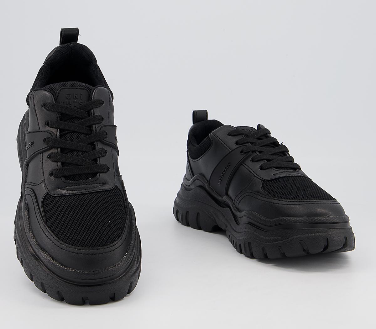 Oki Kutsu O511 Lace Up Trainers Oki Kutsu O511 Lace Up Trainers Black Drench