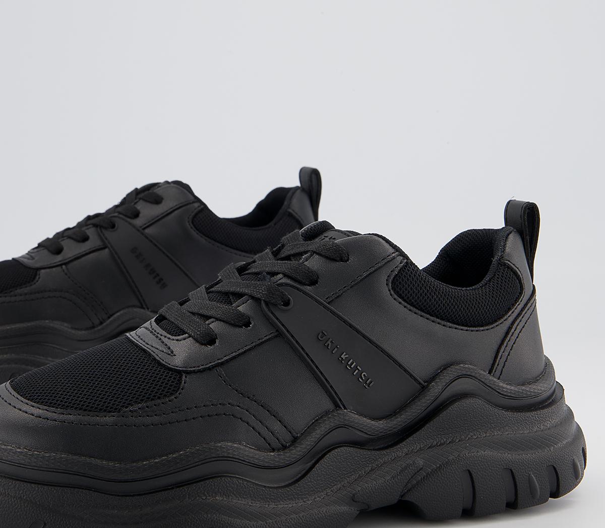 Oki Kutsu O511 Lace Up Trainers Oki Kutsu O511 Lace Up Trainers Black Drench