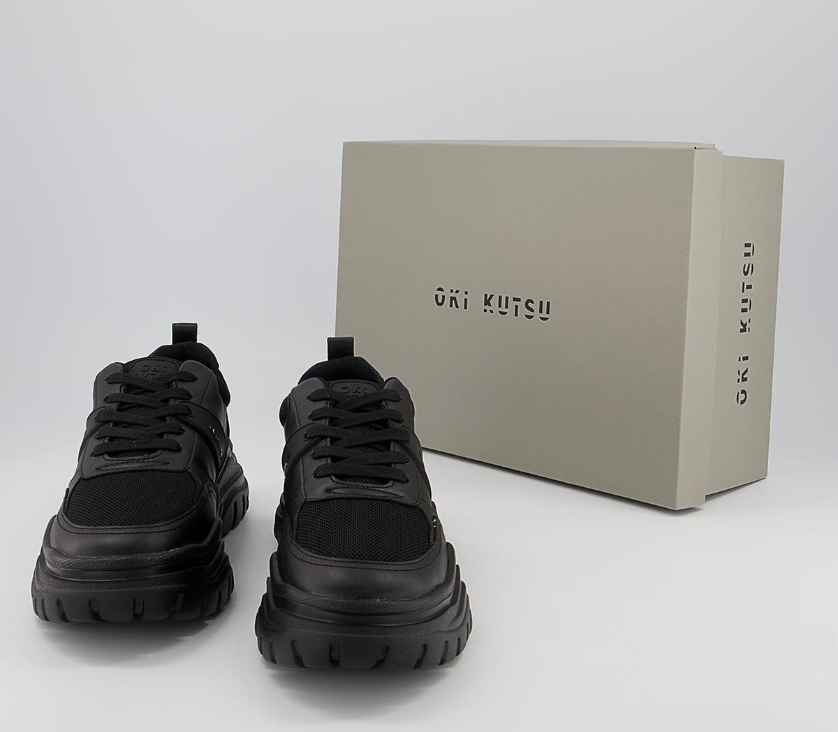 Oki Kutsu O511 Lace Up Trainers Oki Kutsu O511 Lace Up Trainers Black Drench