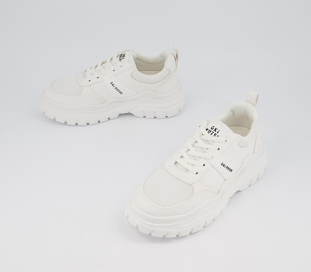 Oki Kutsu O511 Lace Up Trainers Oki Kutsu O511 Lace Up Trainers White Drench