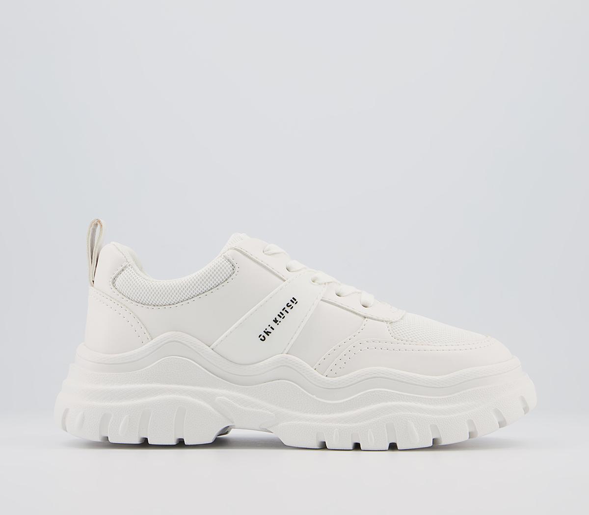 Oki Kutsu O511 Lace Up Trainers Oki Kutsu O511 Lace Up Trainers White Drench
