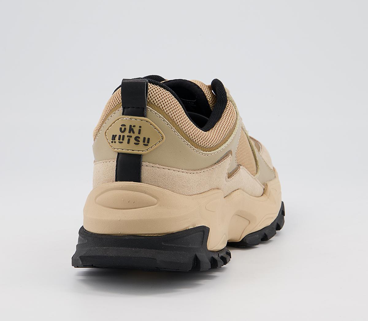 Oki Kutsu O506 Lace Up Trainers Oki Kutsu O506 Lace Up Trainers Camel Drench With Black