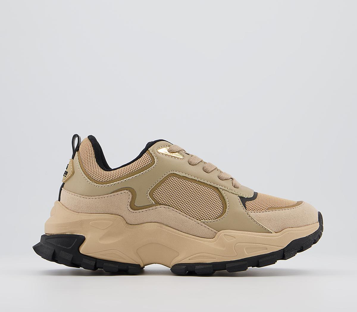 Oki Kutsu O506 Lace Up Trainers Oki Kutsu O506 Lace Up Trainers Camel Drench With Black