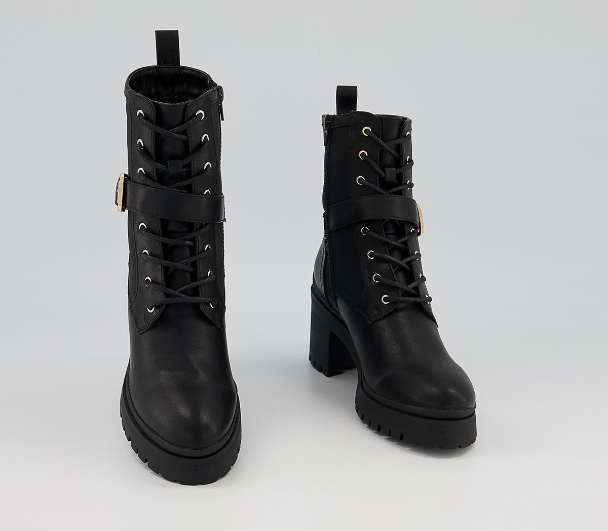 Office Amalinda Heeled Buckle Boots Office Amalinda Heeled Buckle Boots Black