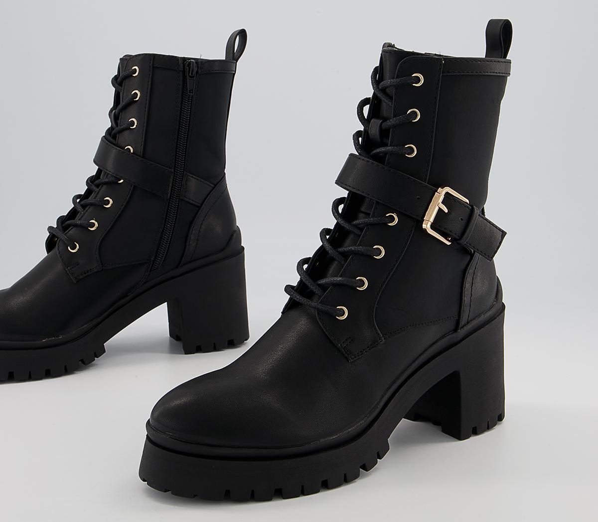 Office Amalinda Heeled Buckle Boots Office Amalinda Heeled Buckle Boots Black