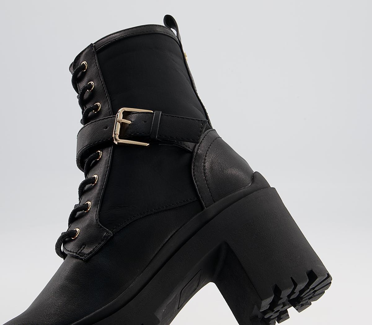 Office Amalinda Heeled Buckle Boots Office Amalinda Heeled Buckle Boots Black