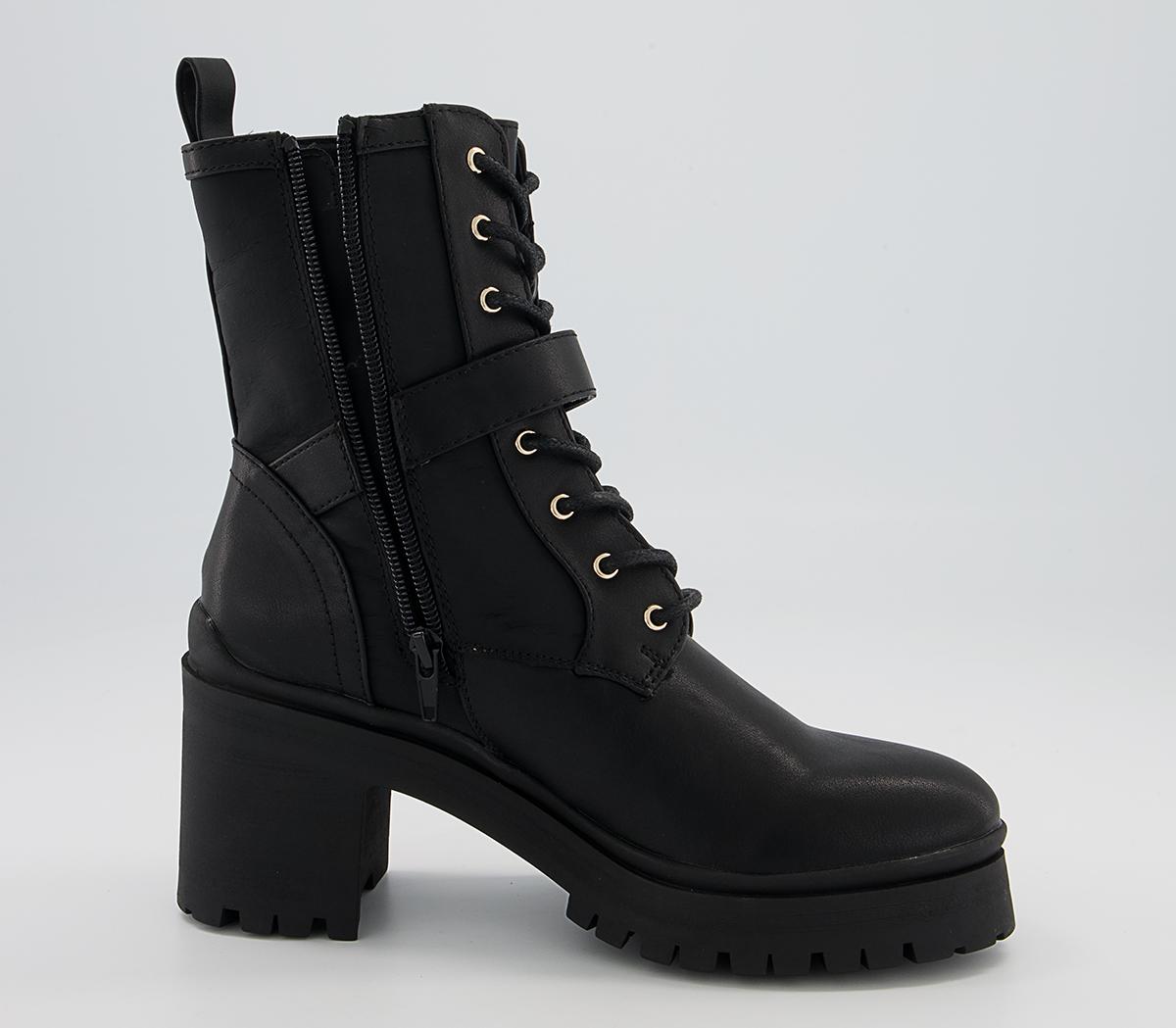 Office Amalinda Heeled Buckle Boots Office Amalinda Heeled Buckle Boots Black