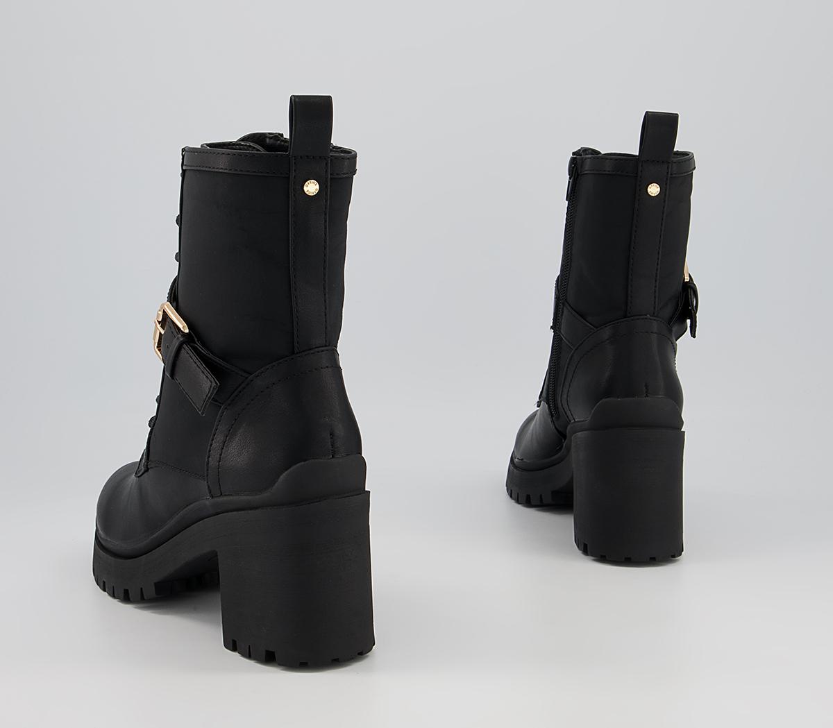 Office Amalinda Heeled Buckle Boots Office Amalinda Heeled Buckle Boots Black