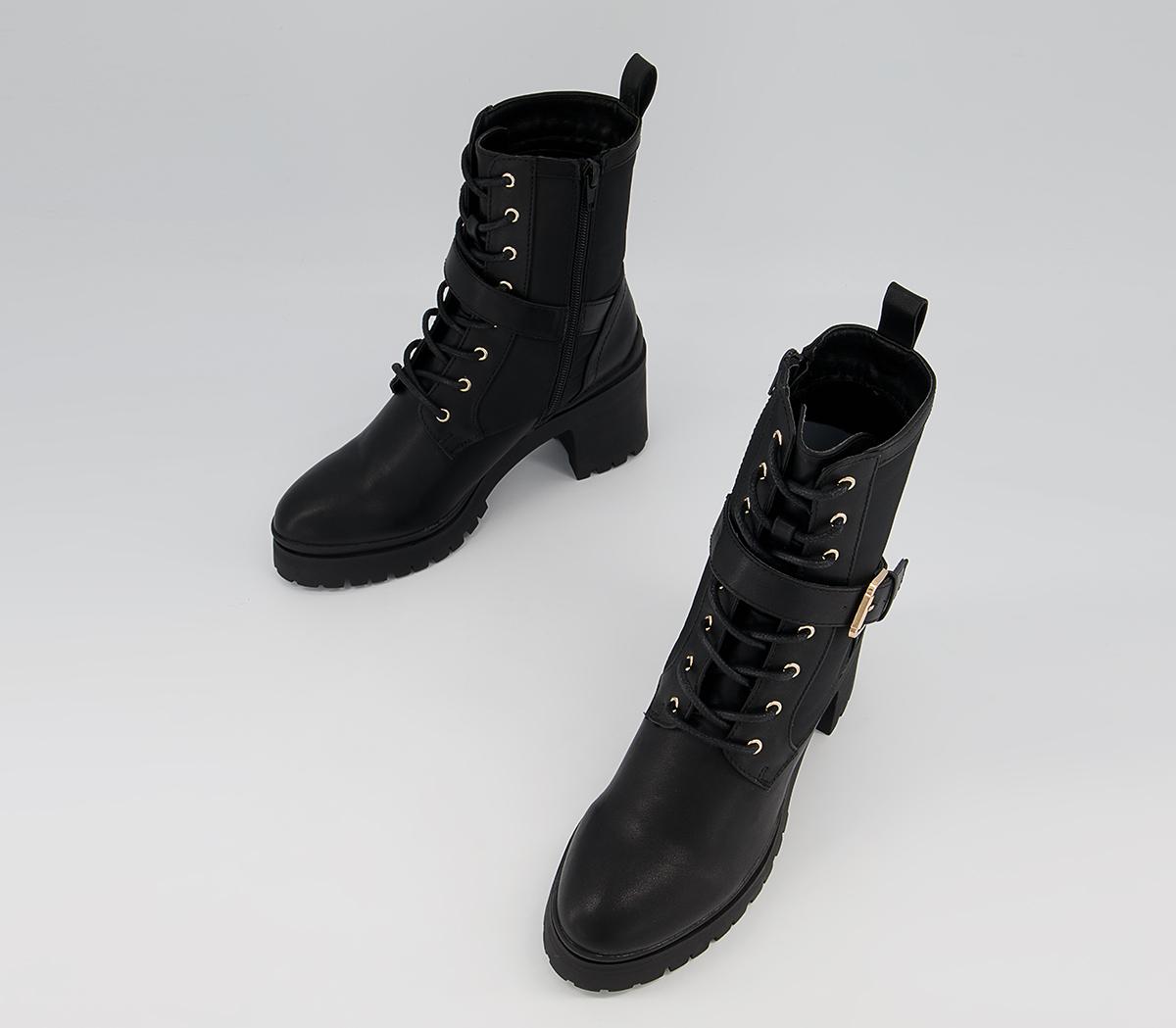 Office Amalinda Heeled Buckle Boots Office Amalinda Heeled Buckle Boots Black