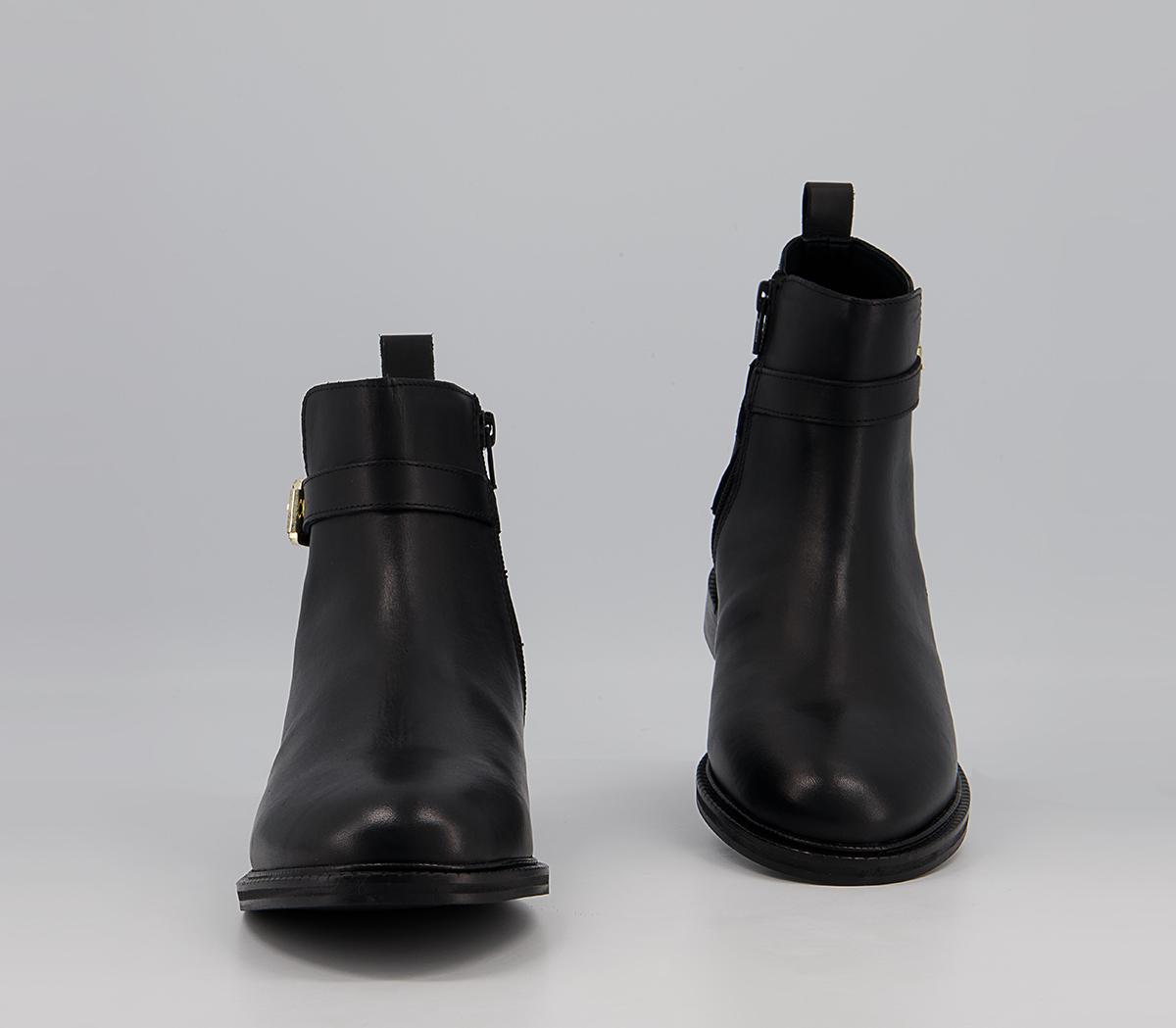 Office Ashford Clean Jodphur Flat Ankle Boots Office Ashford Clean Jodphur Flat Ankle Boots Black Leather