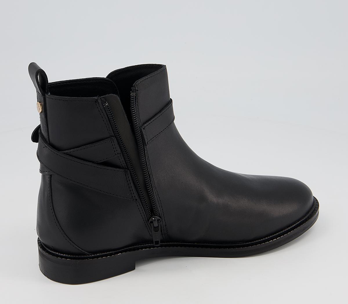 Office Ashford Clean Jodphur Flat Ankle Boots Office Ashford Clean Jodphur Flat Ankle Boots Black Leather