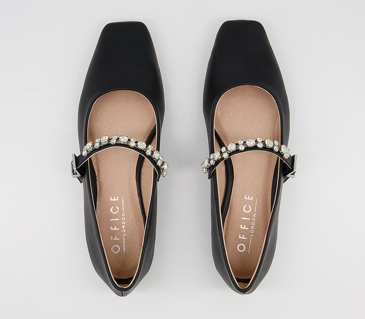 Office Formerly Soft Square Mary Jane Flats Office Formerly Soft Square Mary Jane Flats Black With Embellishment