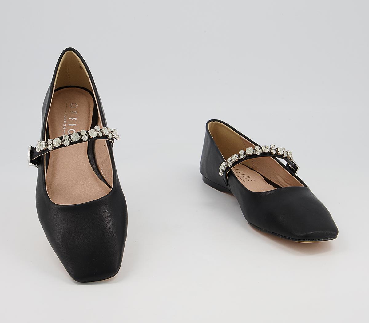 Office Formerly Soft Square Mary Jane Flats Office Formerly Soft Square Mary Jane Flats Black With Embellishment