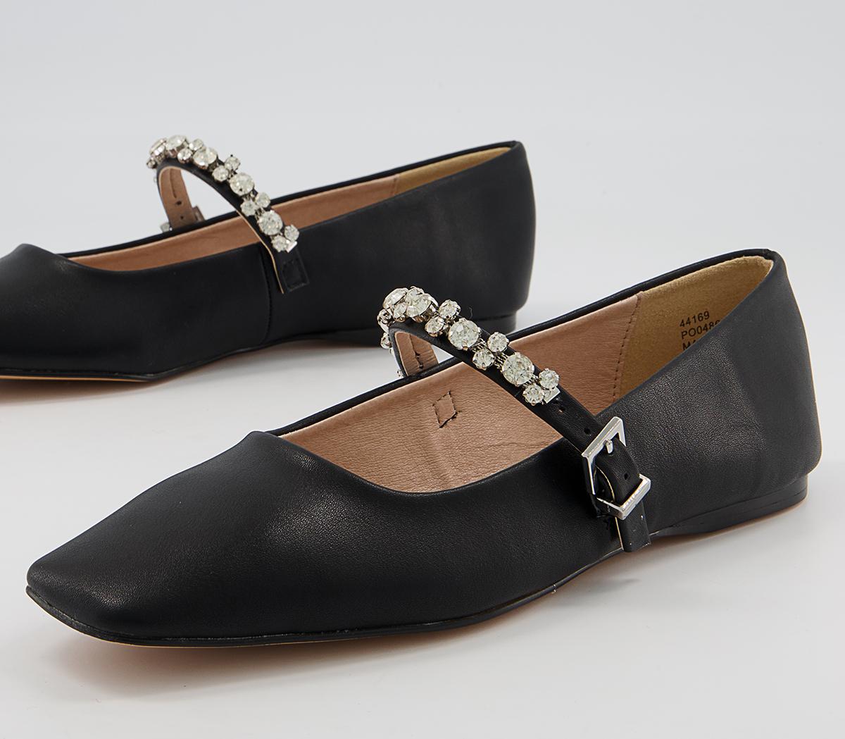 Office Formerly Soft Square Mary Jane Flats Office Formerly Soft Square Mary Jane Flats Black With Embellishment