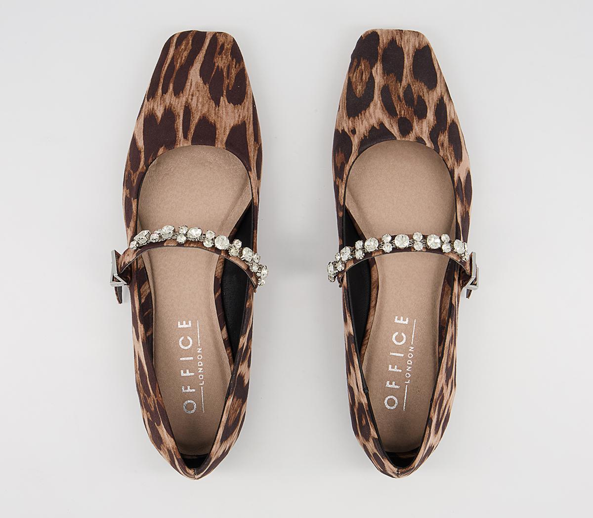 Office Formerly Soft Square Mary Jane Flats Office Formerly Soft Square Mary Jane Flats Leopard With Embellishment