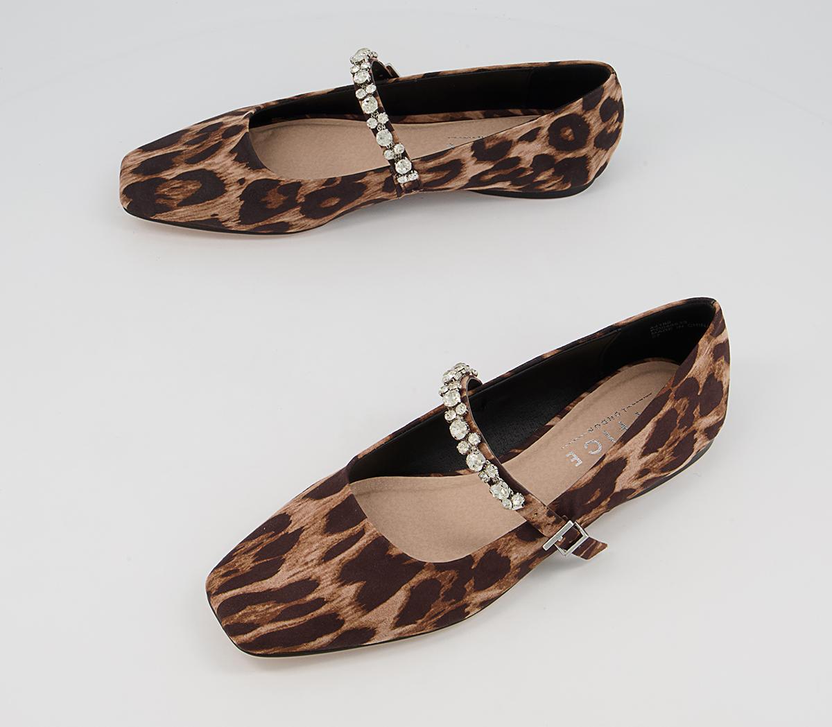Office Formerly Soft Square Mary Jane Flats Office Formerly Soft Square Mary Jane Flats Leopard With Embellishment