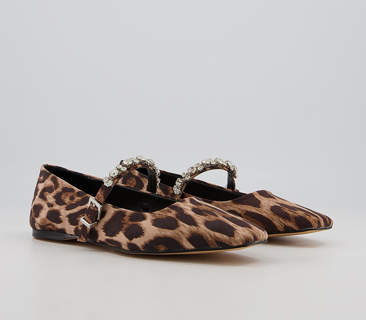 Office Formerly Soft Square Mary Jane Flats Office Formerly Soft Square Mary Jane Flats Leopard With Embellishment
