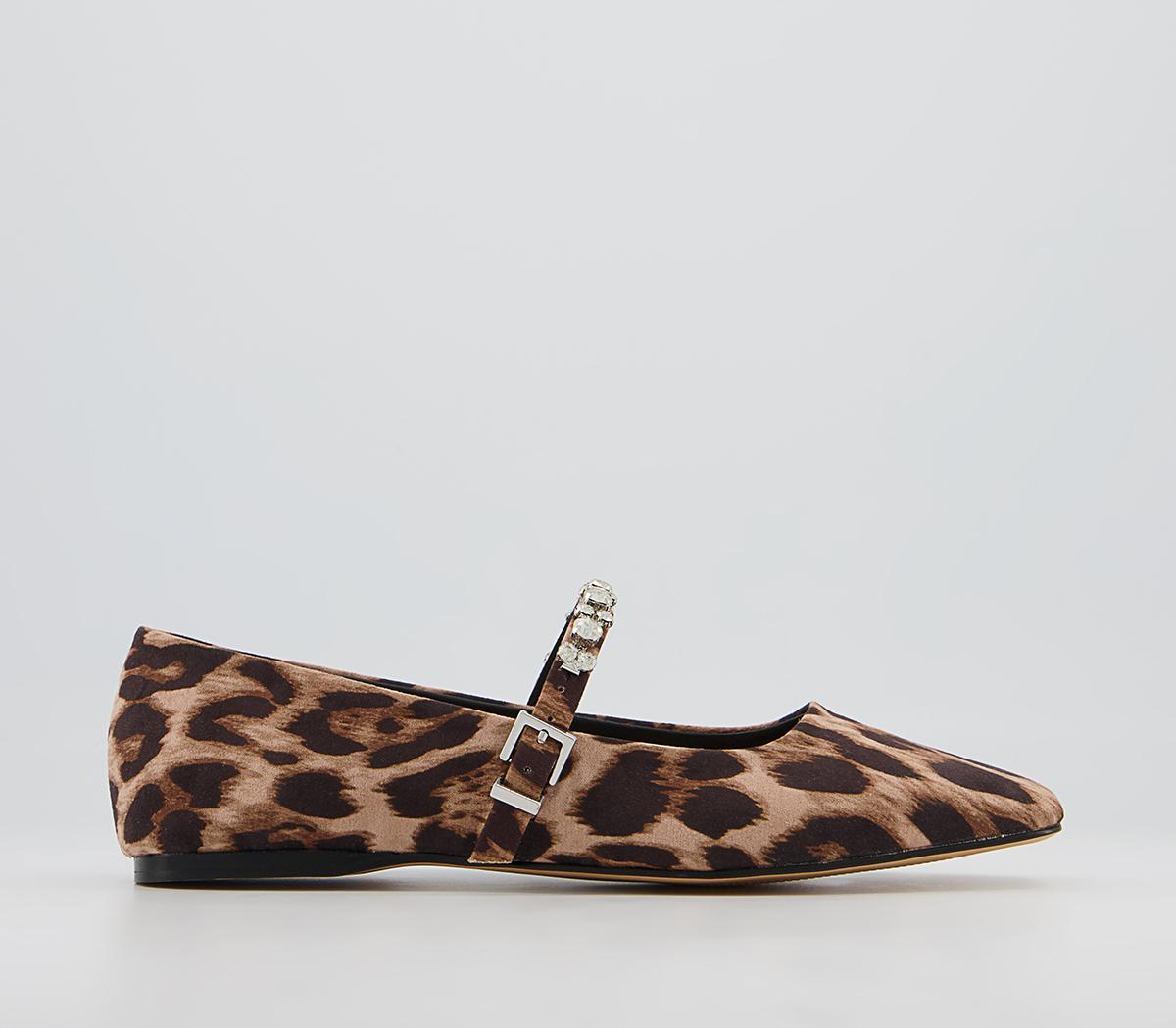 Office Formerly Soft Square Mary Jane Flats Office Formerly Soft Square Mary Jane Flats Leopard With Embellishment