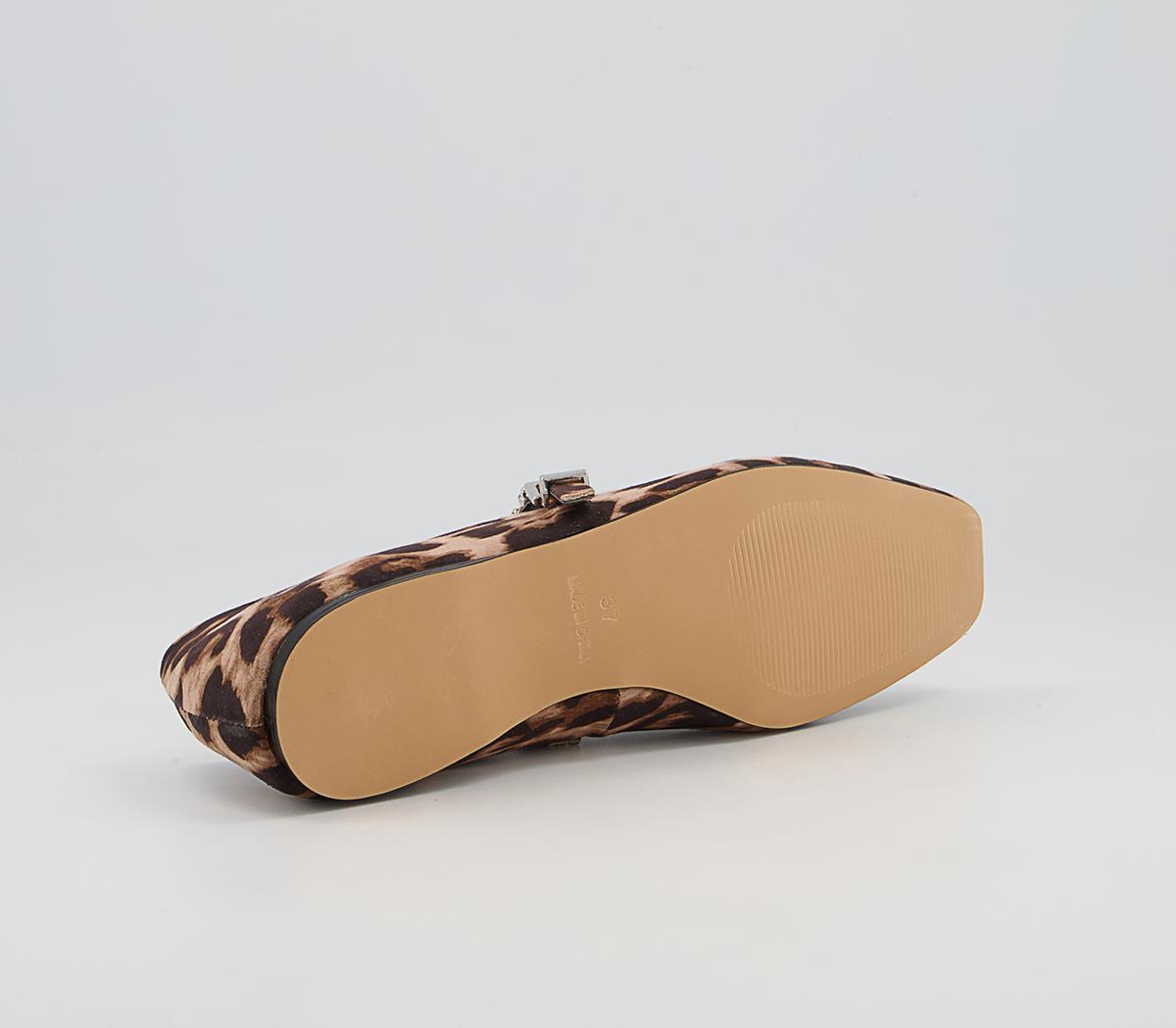 Office Formerly Soft Square Mary Jane Flats Office Formerly Soft Square Mary Jane Flats Leopard With Embellishment