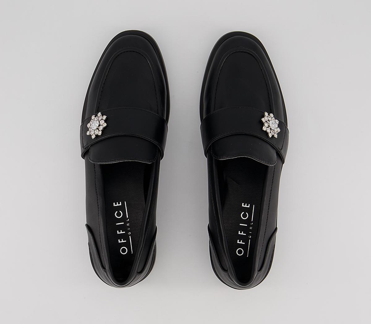 Office Firstly Loafers Office Firstly Loafers Black With Embellishment