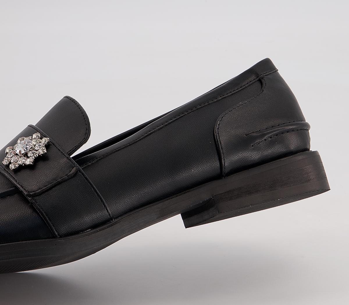 Office Firstly Loafers Office Firstly Loafers Black With Embellishment