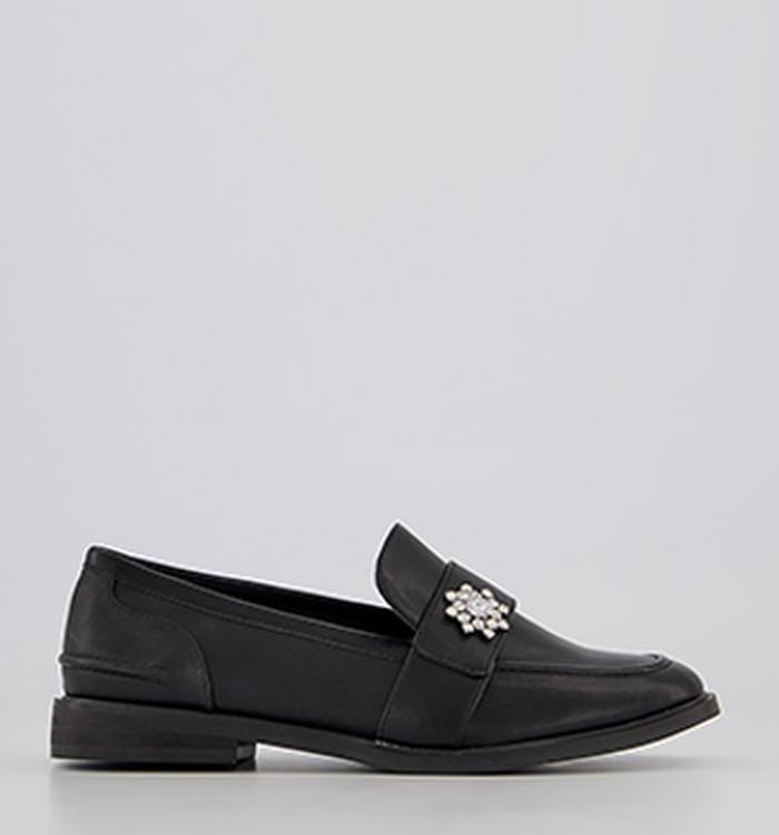 Office Firstly Loafers Black With Embellishment