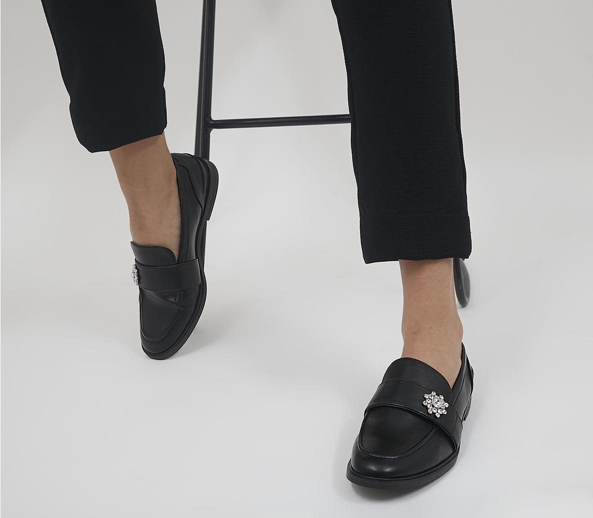 OFFICEFirstly LoafersBlack With Embellishment