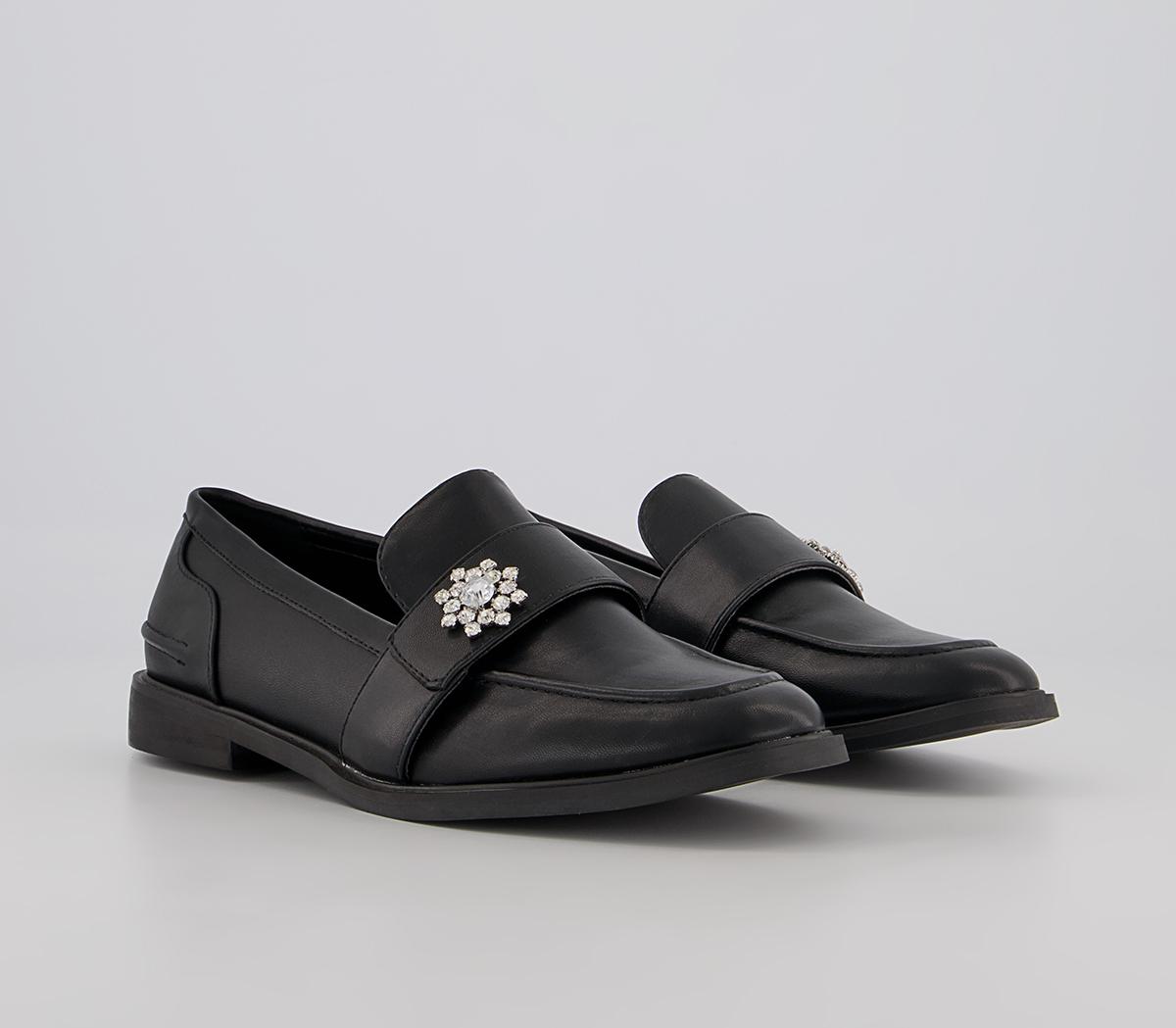Office Firstly Loafers Office Firstly Loafers Black With Embellishment