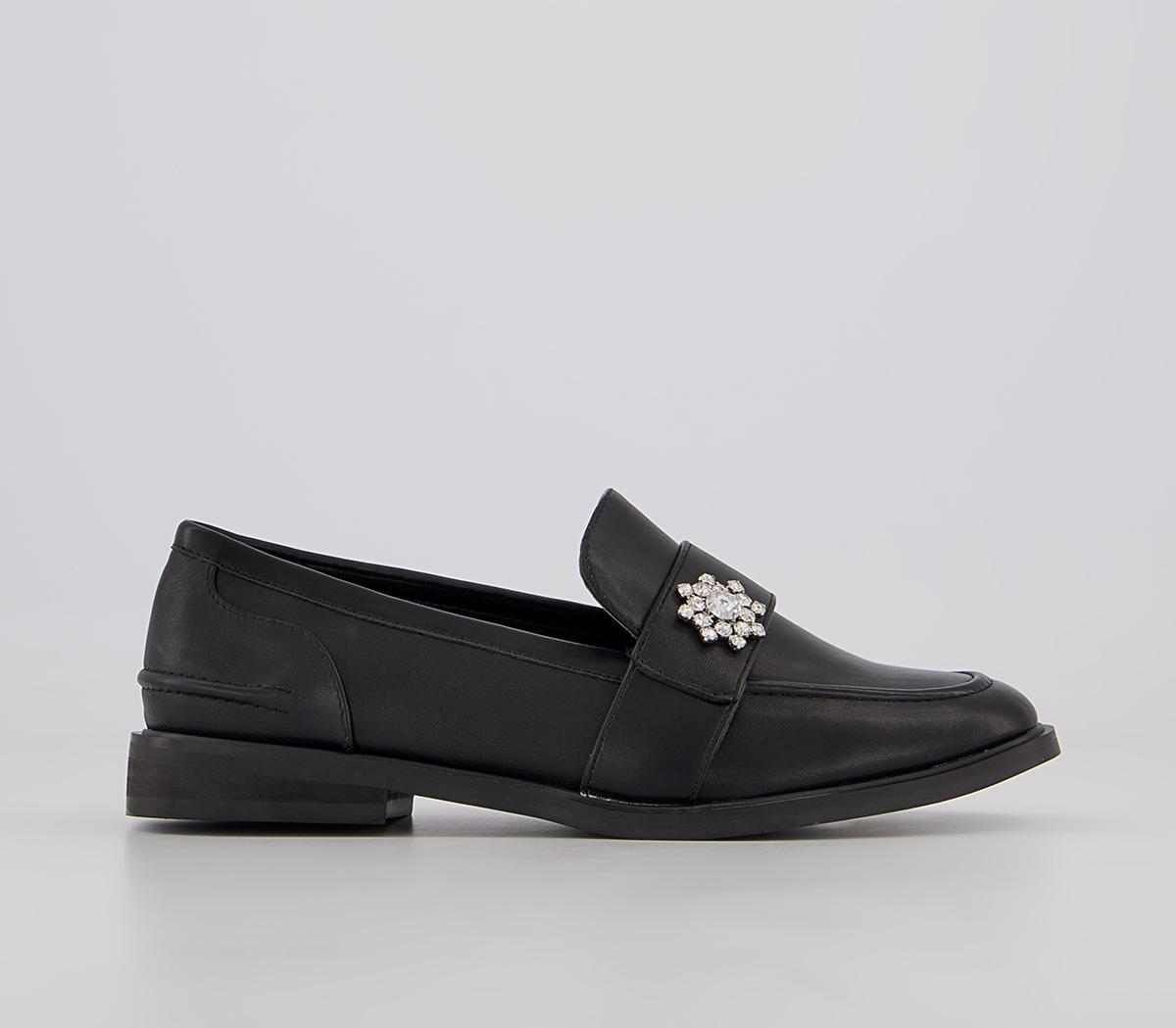 Office Firstly Loafers Office Firstly Loafers Black With Embellishment