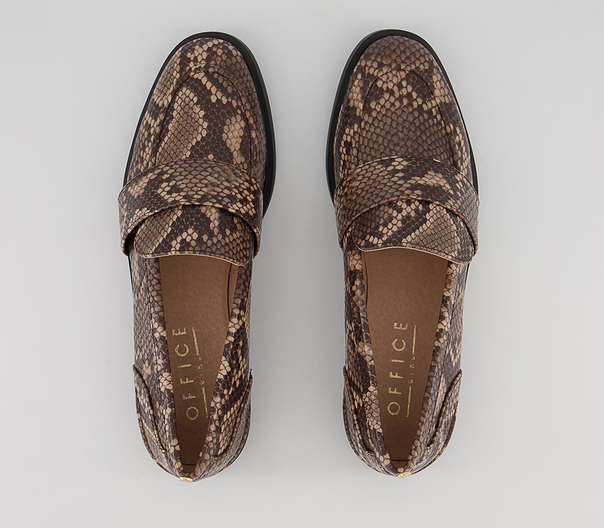 Office Firstly Loafers Office Firstly Loafers Natural Snake