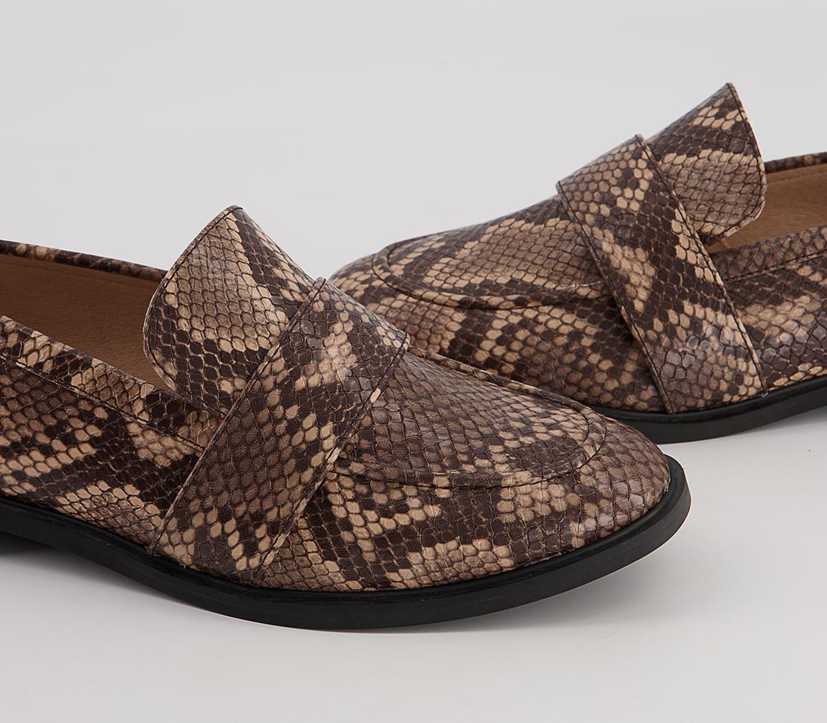 Office Firstly Loafers Office Firstly Loafers Natural Snake