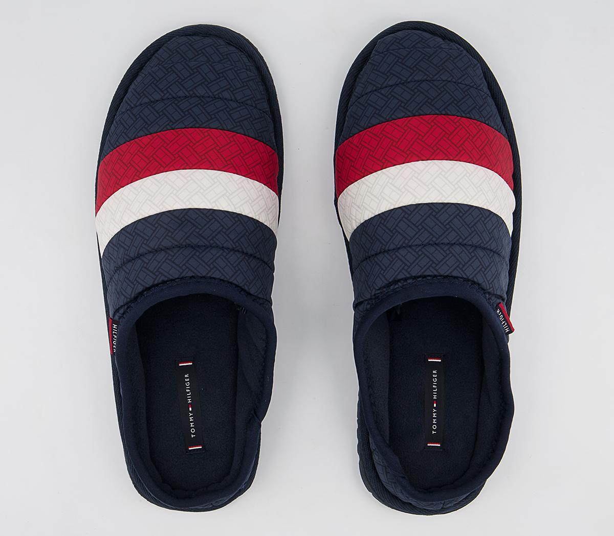 Tommy Hilfiger Corporate Padded Home Slippers Tommy Hilfiger Corporate Padded Home Slippers Red White Blue