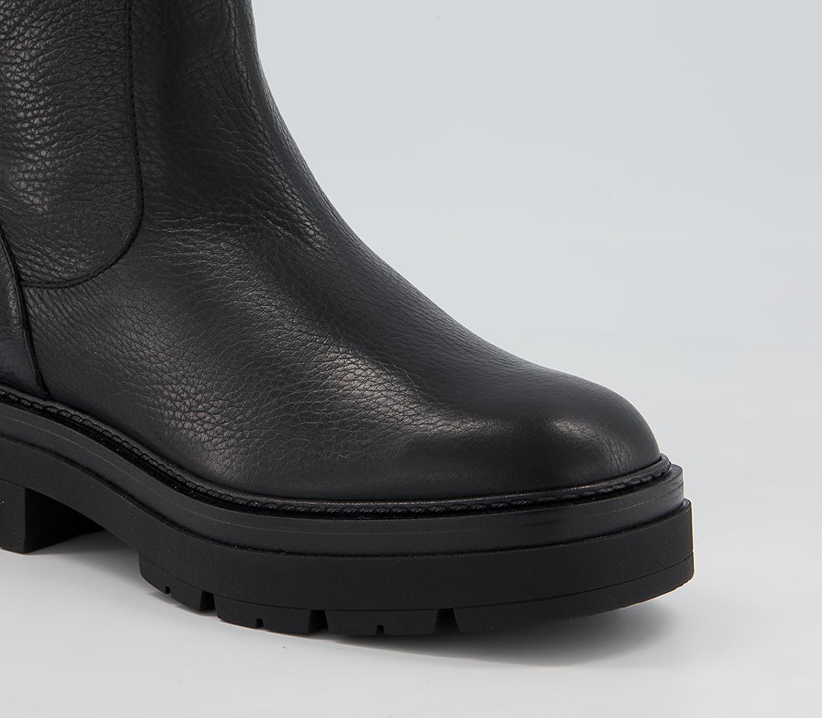 Office Kelbrook Fur Lined Calf Boots Office Kelbrook Fur Lined Calf Boots Black Leather