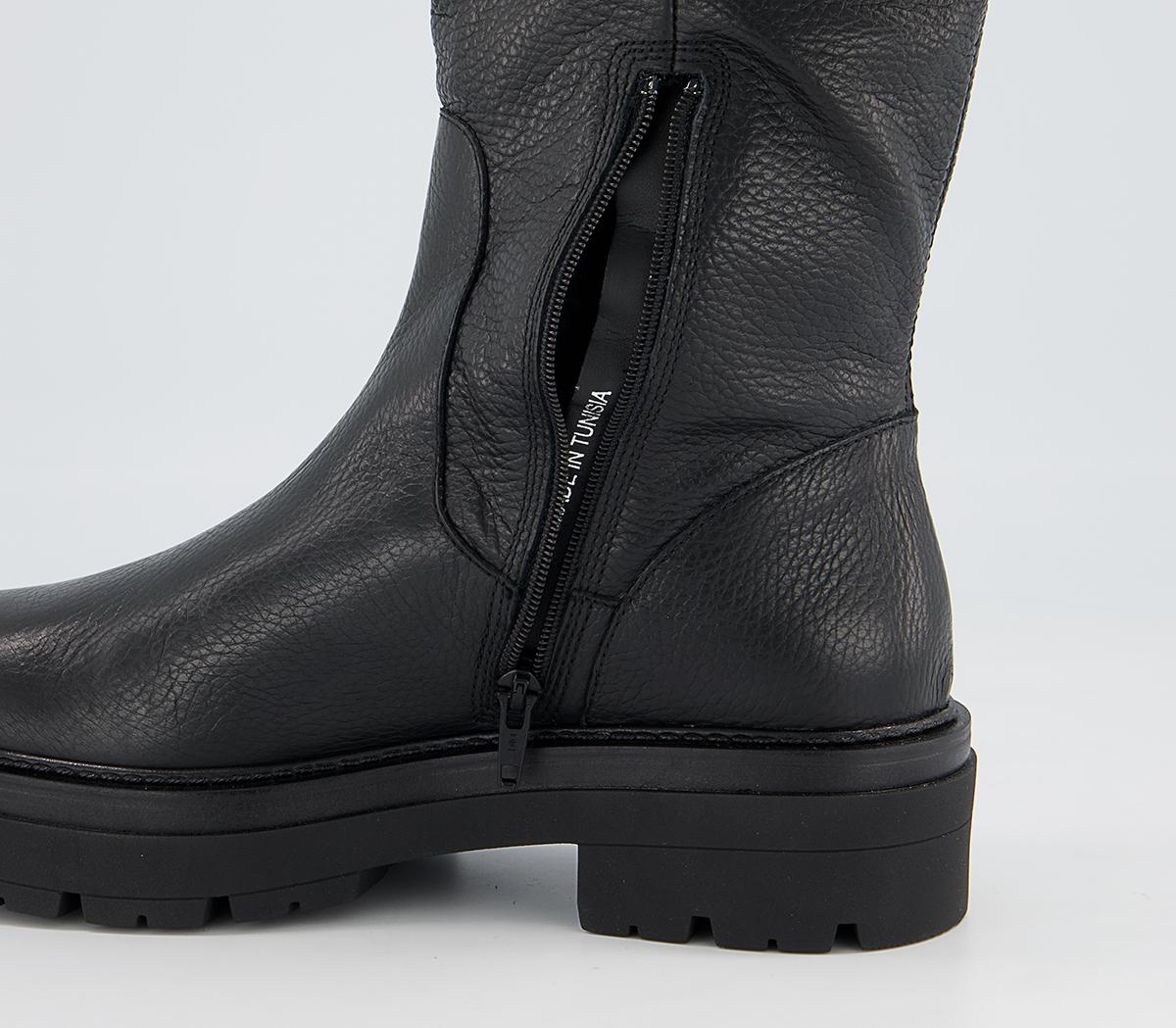 Office Kelbrook Fur Lined Calf Boots Office Kelbrook Fur Lined Calf Boots Black Leather