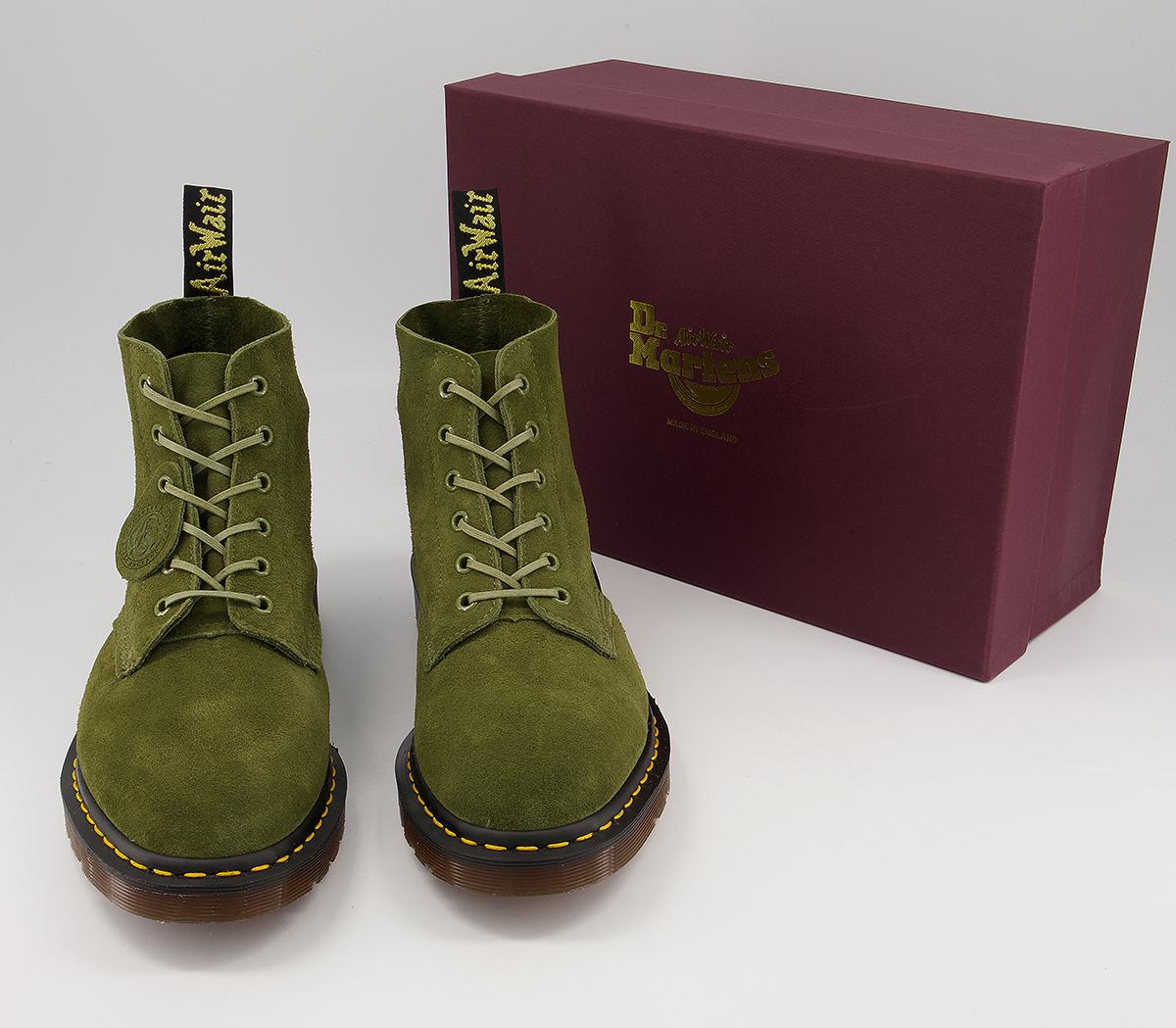 Dr. Martens 101 Ub 6 Eye Boots Dr. Martens 101 Ub 6 Eye Boots Army Green Desert Oasis Suede