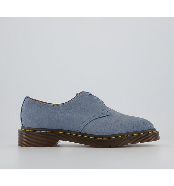 Dr. Martens 1461 3 Eye Made In England Shoes Blue Nubuck