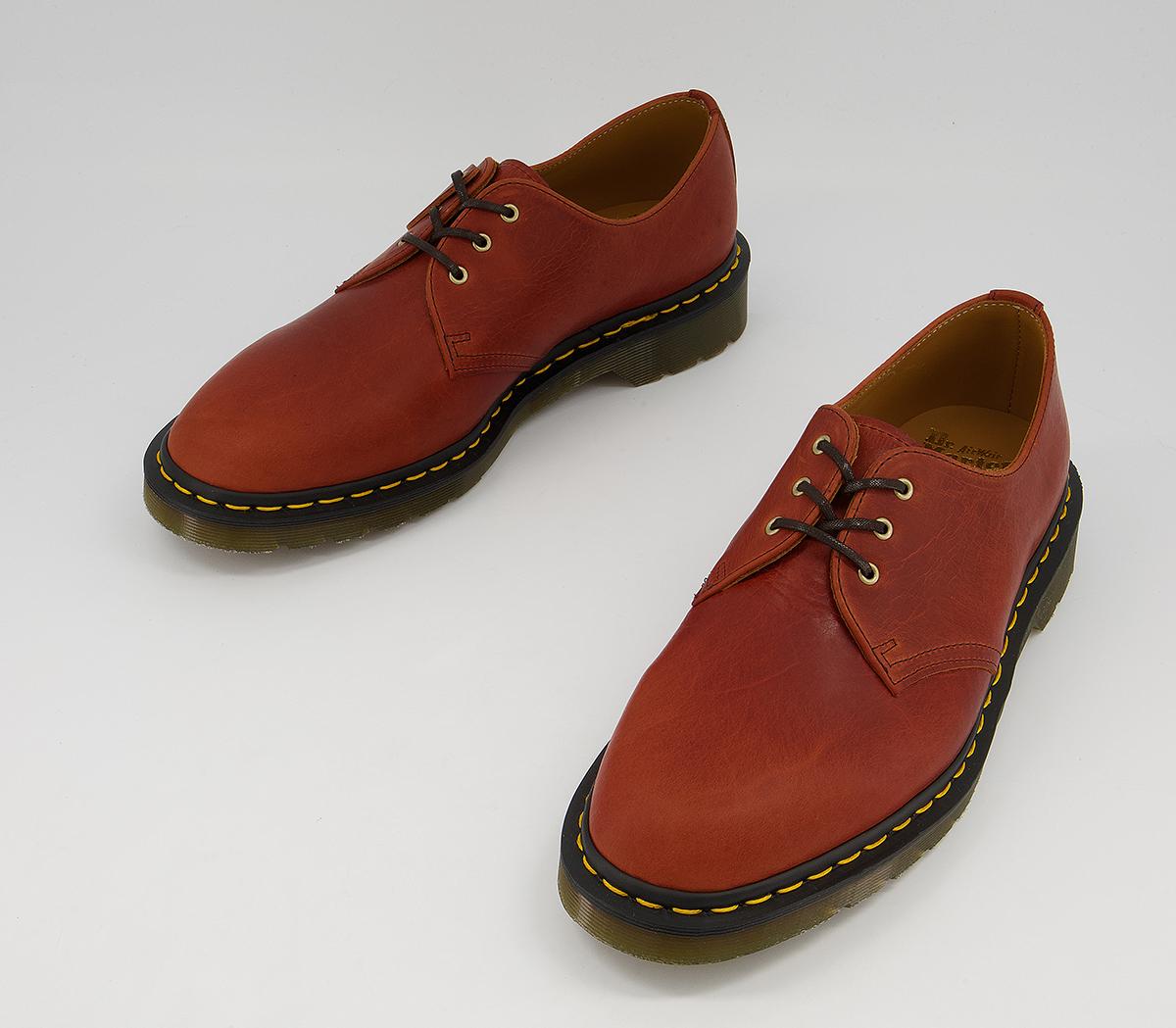 Dr. Martens 1461 3 Eye Mie Shoes Dr. Martens 1461 3 Eye Mie Shoes Dark Tan Classic Oiled Shoulder