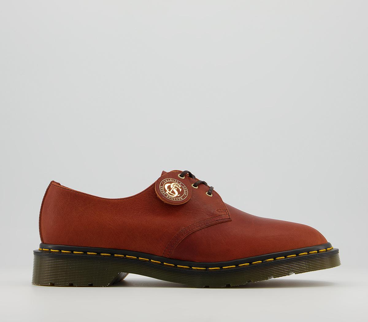 Dr. Martens1461 3 Eye Mie ShoesDark Tan Classic Oiled Shoulder