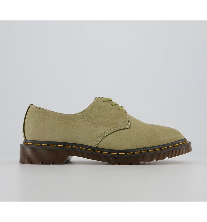 Dr. Martens 1461 3 Eye Made In England Shoes Green Nubuck