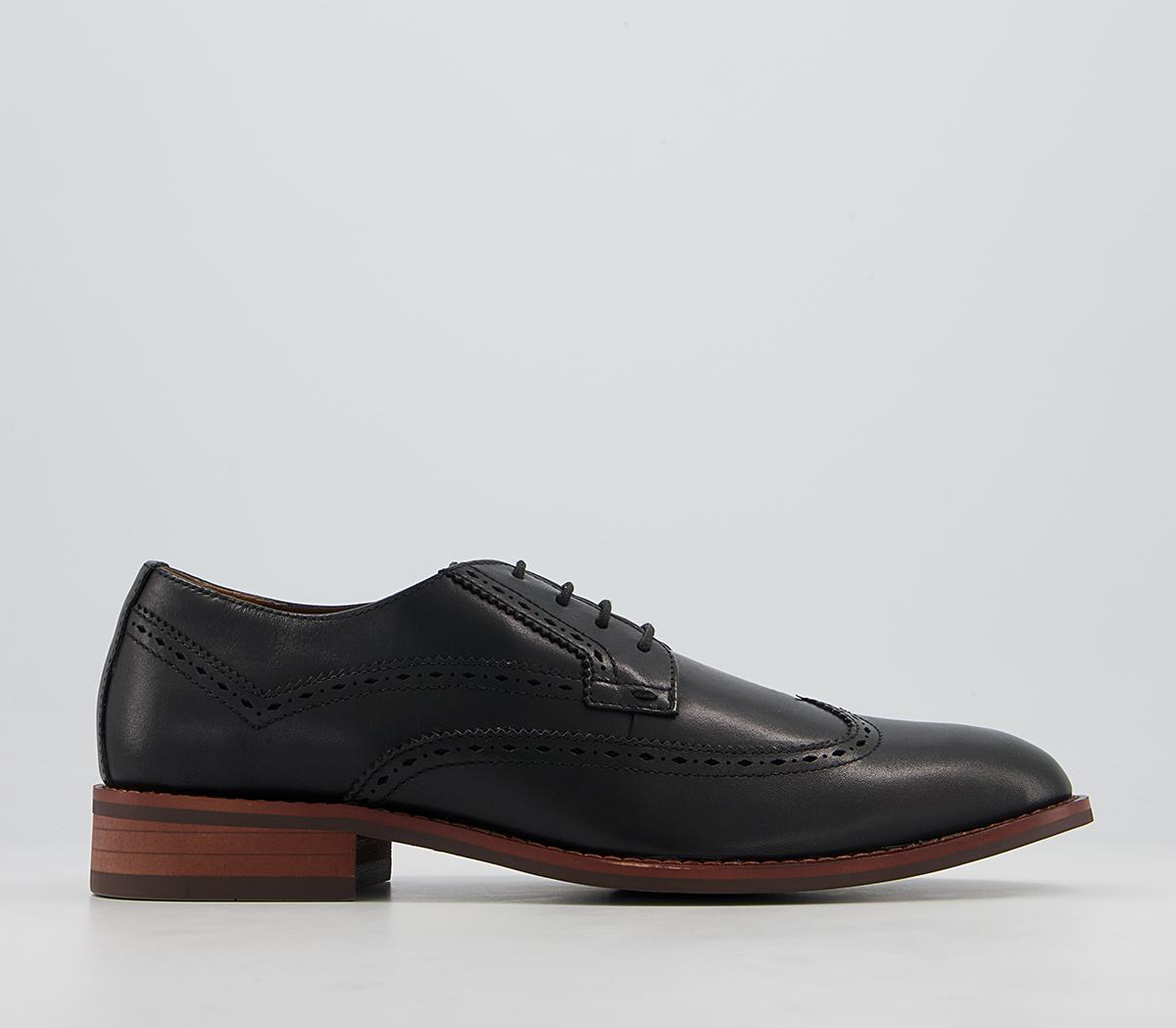 Milton Smart Casual Brogues Black Leather