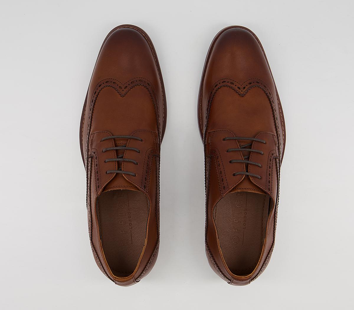 Office Milton Smart Casual Brogues Office Milton Smart Casual Brogues Tan Leather