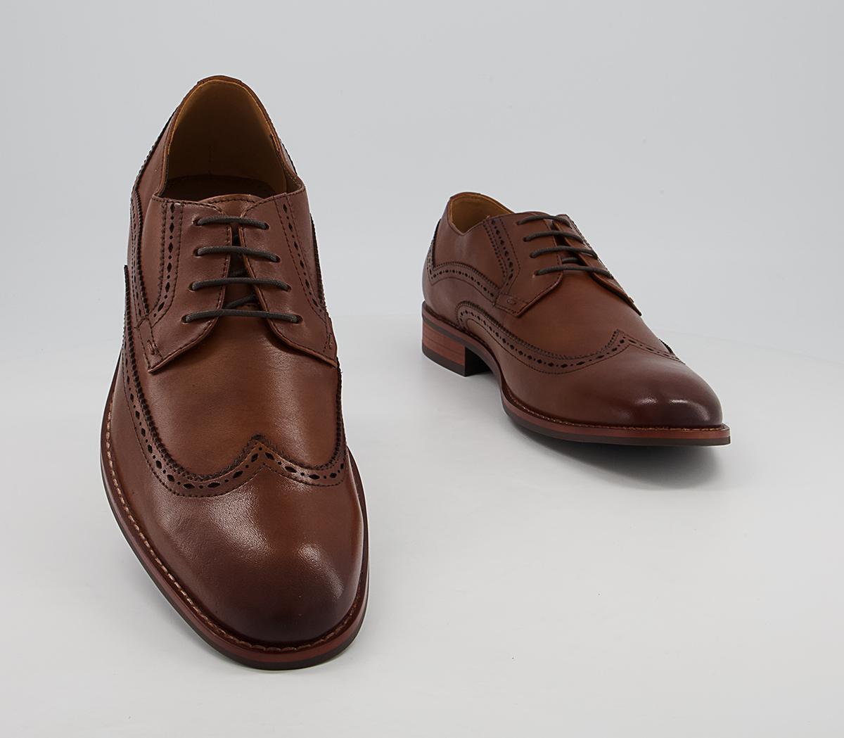 Office Milton Smart Casual Brogues Office Milton Smart Casual Brogues Tan Leather