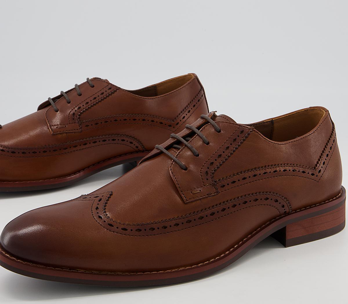 Office Milton Smart Casual Brogues Office Milton Smart Casual Brogues Tan Leather