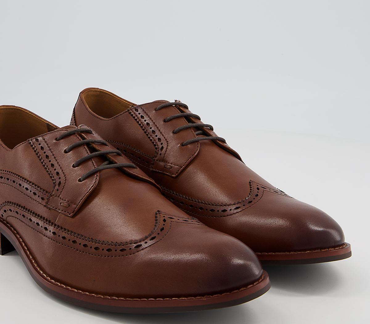 Office Milton Smart Casual Brogues Office Milton Smart Casual Brogues Tan Leather