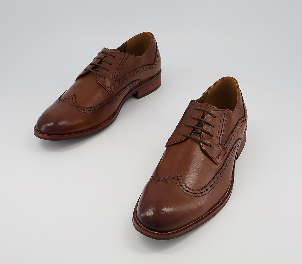 Office Milton Smart Casual Brogues Office Milton Smart Casual Brogues Tan Leather