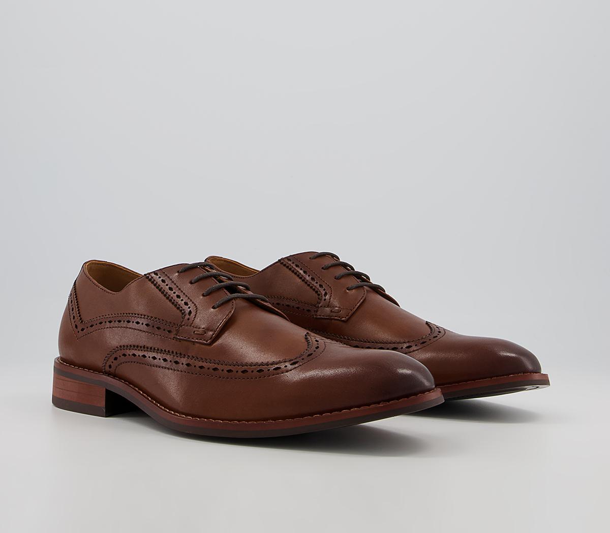 Office Milton Smart Casual Brogues Office Milton Smart Casual Brogues Tan Leather