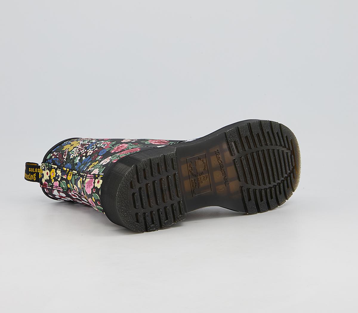 Dr. Martens 8 Eyelet Floral Boots Dr. Martens 8 Eyelet Floral Boots Black Multi