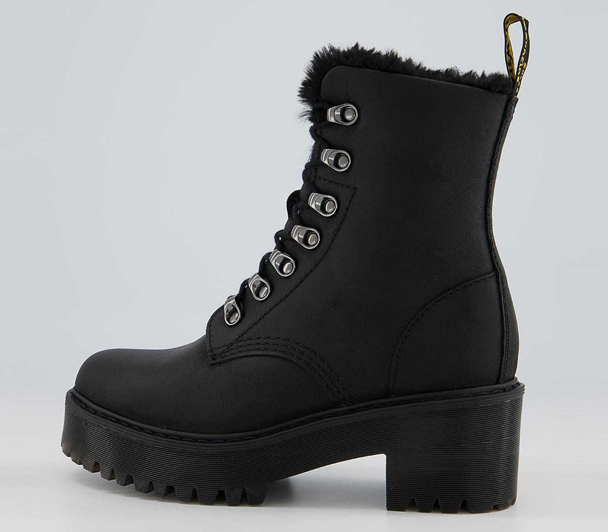 Dr. Martens Leona Fur Lined Boots Dr. Martens Leona Fur Lined Boots Black